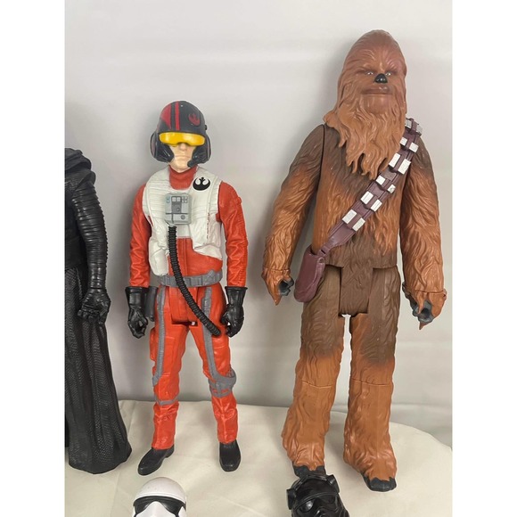 Set of 9 Star Wars Action Figures Kylo Ren Darth Vader Chewbacca Trooper - Picture 9 of 9